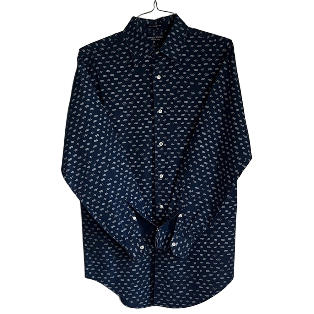 Daniel Cremieux Men's Navy Patterned Shirt